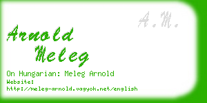 arnold meleg business card